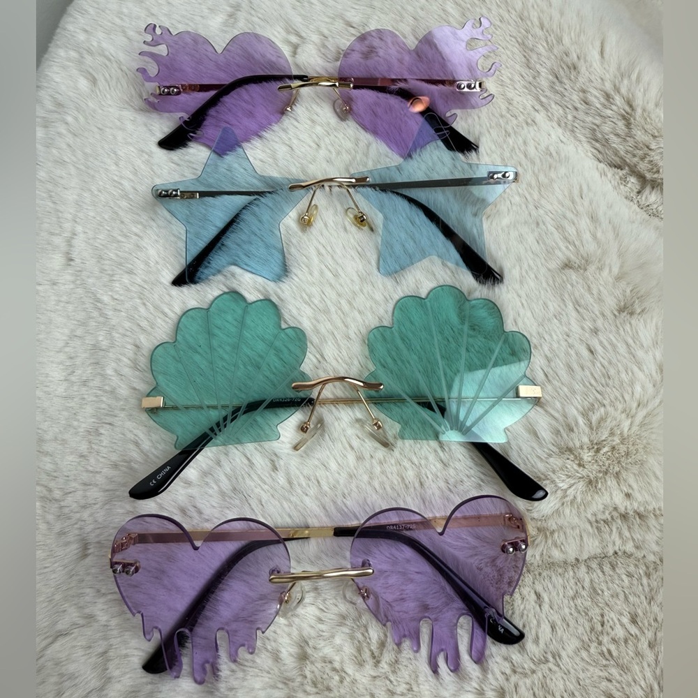 Amazon Women's Sunglasses - Purple, Blue, Green Set